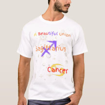 Sagittarius Cancer Couple Zodiac T - Shirt