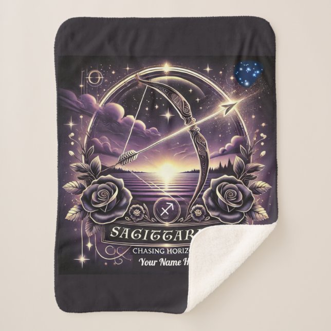 Sagittarius "Chasing Horizons" Sherpa Blanket Sherpadecke (Vorderseite)
