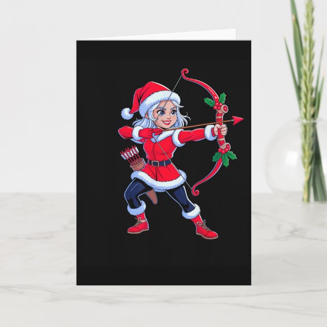 Sagittarius Christmas Archer Zodiac Cute Holiday H Karte (Vorderseite)