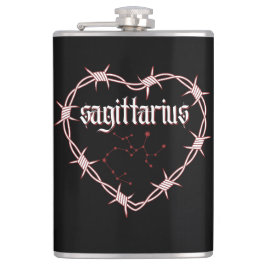 Sagittarius Constellation Gothic Dark Celestial Flachmann