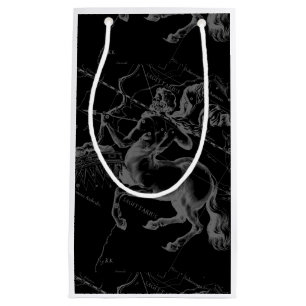 Sagittarius Constellation Hevelius 1690 auf schwar Kleine Geschenktüte