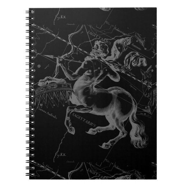Sagittarius Constellation Hevelius circa 1690 Notizblock (Vorderseite)