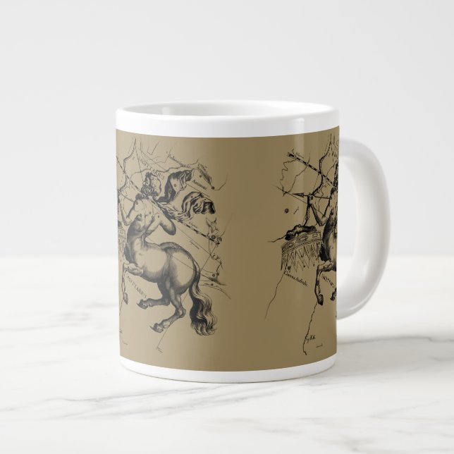 Sagittarius Constellation Map Graving Hevelius Jumbo-Tasse (Vorderseite Rechts)