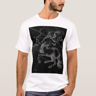 Sagittarius Constellation Map von Hevelius auf Bla T-Shirt