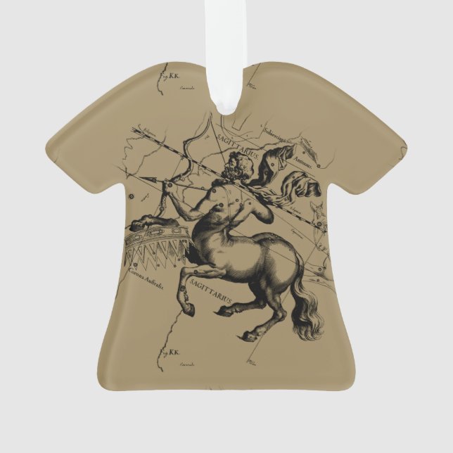 Sagittarius Constellation Map von Hevelius Ornament (Rückseite)