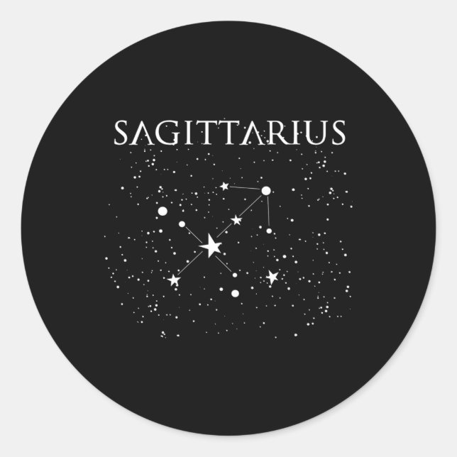 Sagittarius Constellation Zodiac-Symbol Runder Aufkleber (Vorderseite)