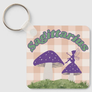 Sagittarius Cottagecore Ästhetische Fairy Mushroom Schlüsselanhänger