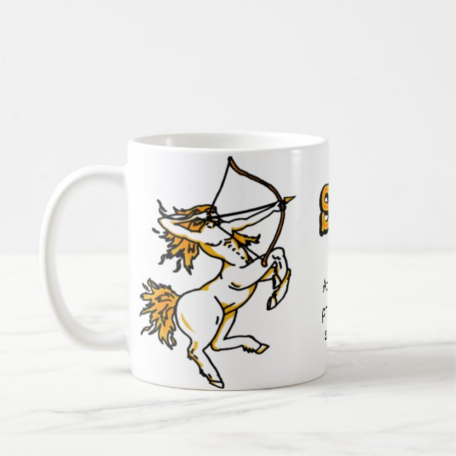 Sagittarius Das Archer-Feuerzeichen astrologische  Tasse (Links)
