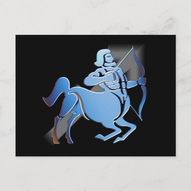 Sagittarius - Designer Zodiac Postcard Postkarte (Vorderseite)