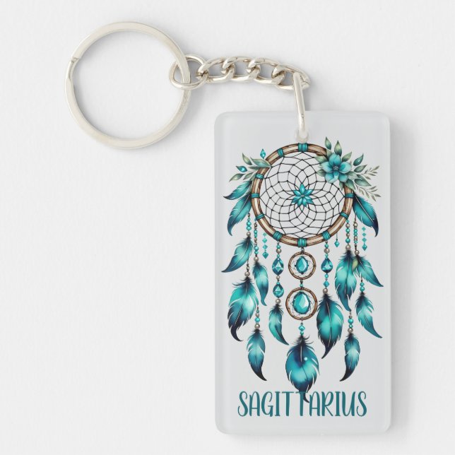 Sagittarius Dreamcatcher Schlüsselanhänger (Vorderseite)