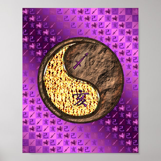Sagittarius & Earth Boar Poster (Vorne)