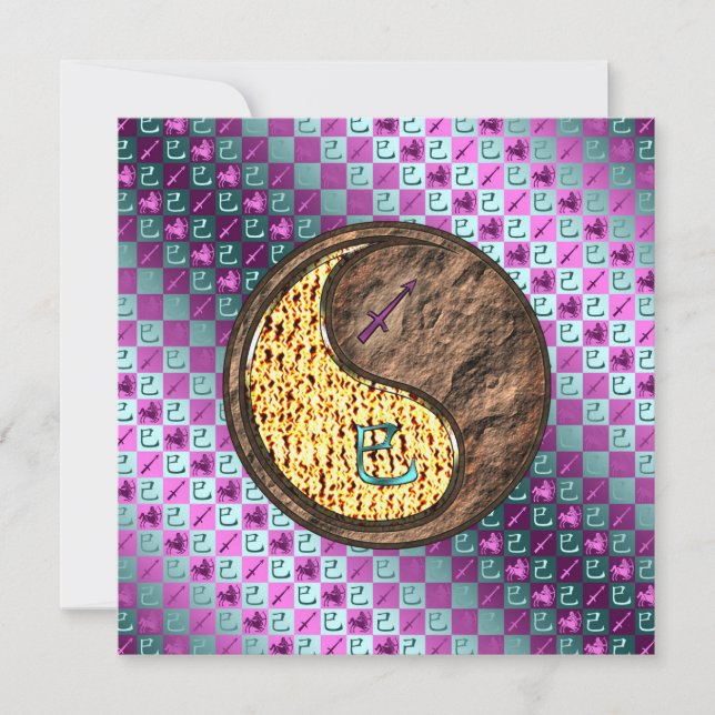 Sagittarius & Earth Snake Karte (Vorderseite)