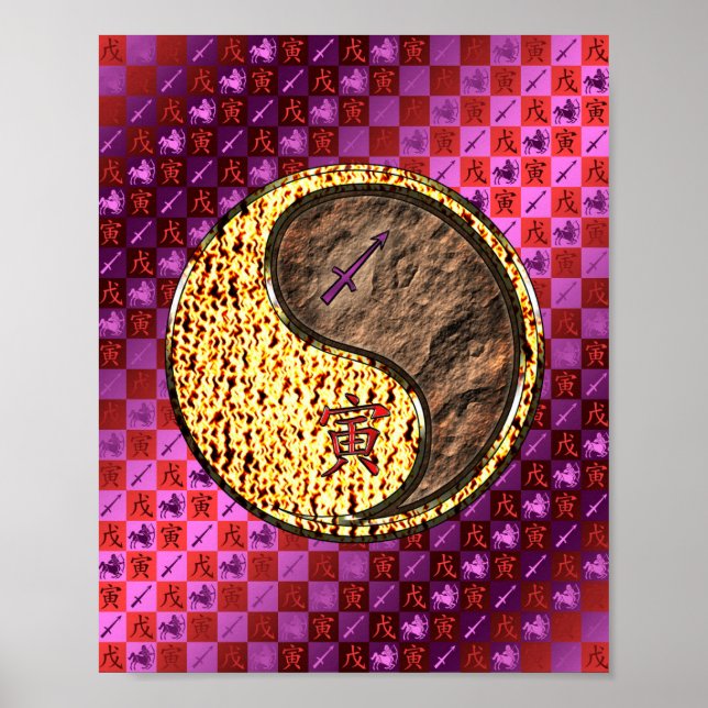 Sagittarius & Earth Tiger Poster (Vorne)