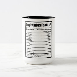 Sagittarius Ernährungsdaten Zweifarbige Tasse