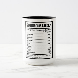 Sagittarius Ernährungsdaten Zweifarbige Tasse