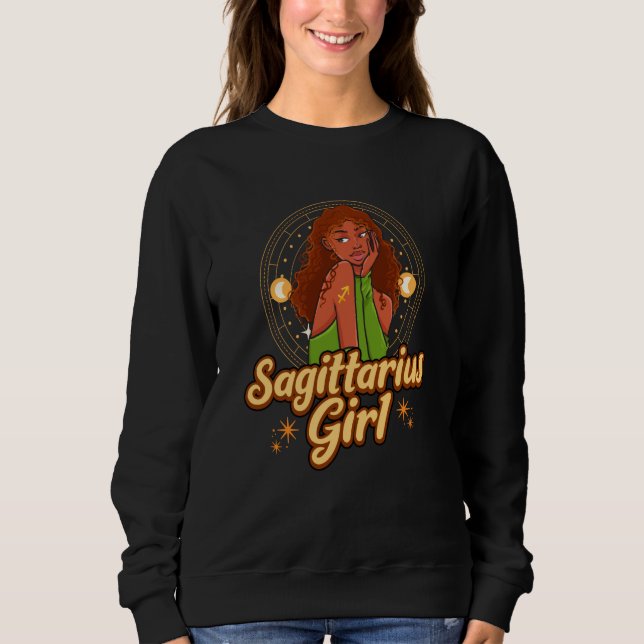 Sagittarius Girl Astrology Astrologer Zodiac Sign  Sweatshirt (Vorderseite)