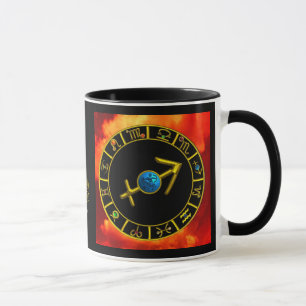 SAGITTARIUS Gold Blue Zodiac Jewel Astrologie Char Tasse