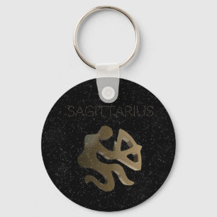 Sagittarius golden sign schlüsselanhänger