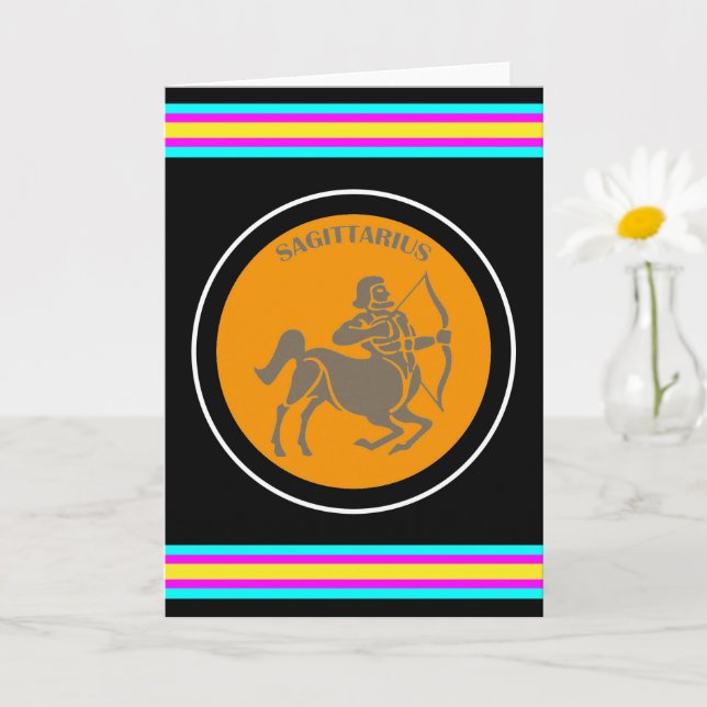 Sagittarius Grußkarte Karte (Kleine Pflanze)