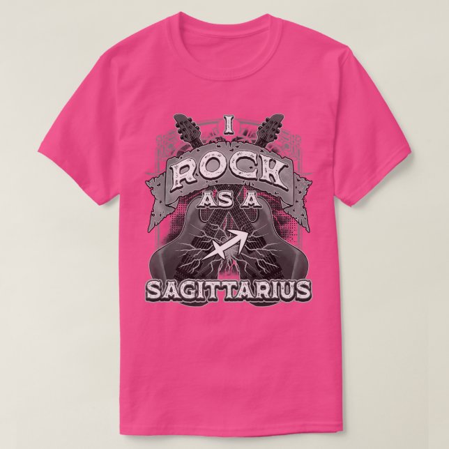Sagittarius Guitar I Rock as a Sagittarius Zodiac T-Shirt (Design vorne)