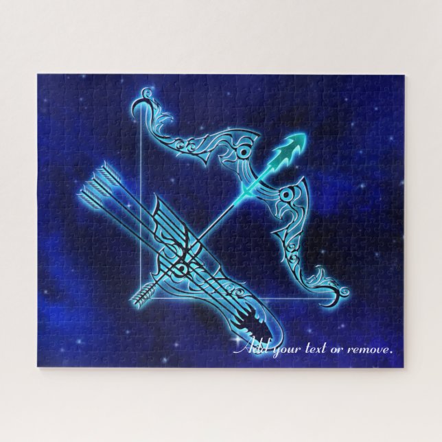 Sagittarius horoscope zodiac astrologisches Zeiche Puzzle (Horizontal)