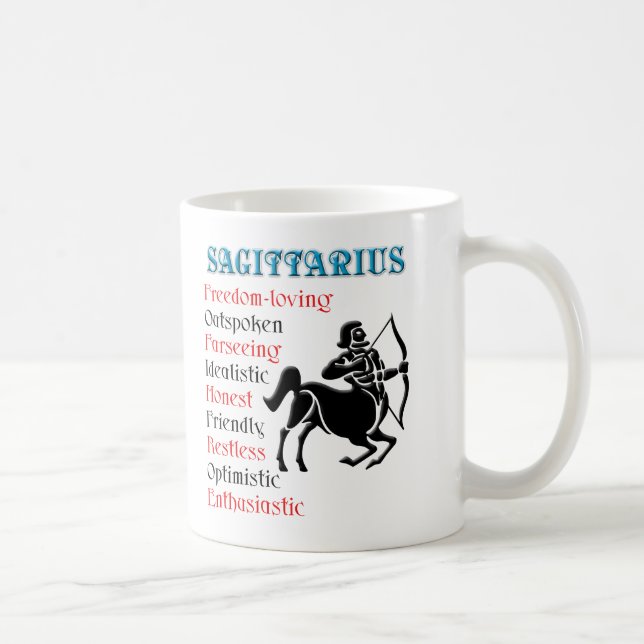 Sagittarius Horoscope Zodiac Sign Tasse (Rechts)