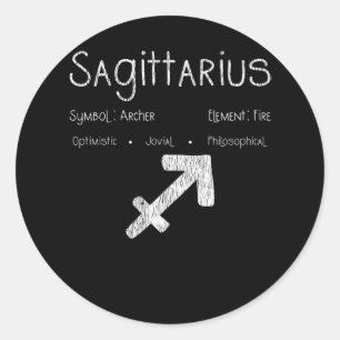 Sagittarius Horoskop Astrologie Star Geburt Runder Aufkleber