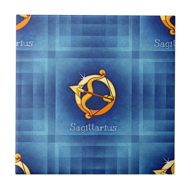 Sagittarius Horoskop Fliese (Vorderseite)