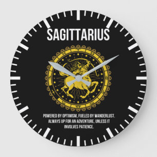 Sagittarius - Horoskop, Funny Zodiac Sign Spaß Große Wanduhr