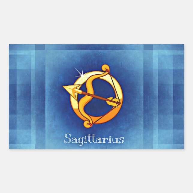 Sagittarius Horoskop Rechteckiger Aufkleber (Vorderseite)