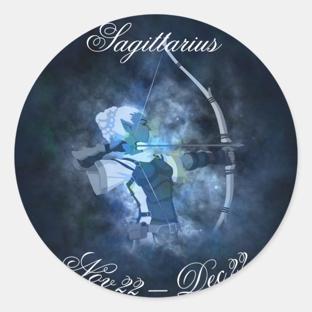 Sagittarius Horoskop Zodiac Astrologie Sticker (Vorderseite)