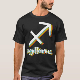 Sagittarius Horoskope Regenbogenretro-zodiakische  T-Shirt