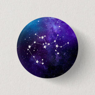 Sagittarius Konstellation Zodiac Button