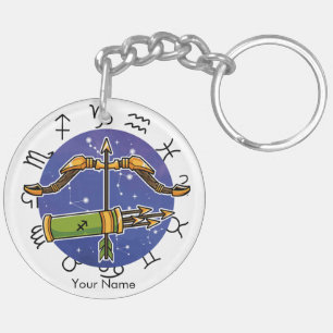 Sagittarius & Leo Zodiac Acrylic Schlüsselanhänger