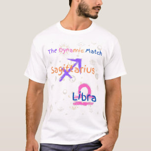 Sagittarius Libra Couple Zodiac T - Shirt
