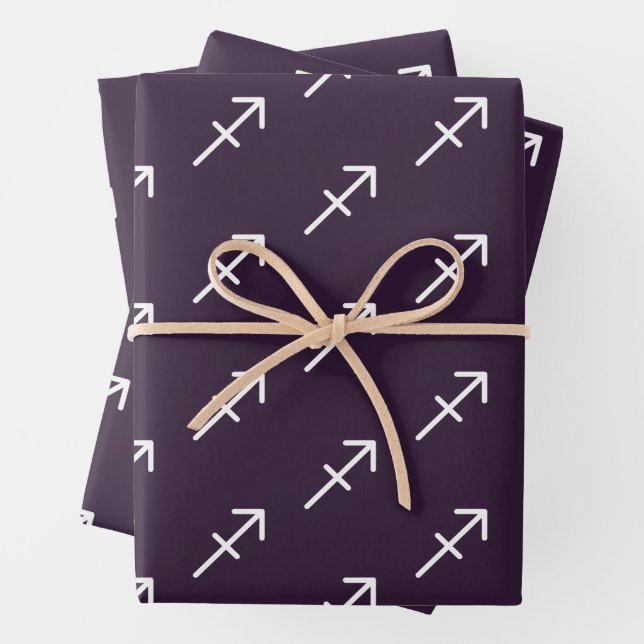 Sagittarius Lila Geschenkpapier Set (Beispiel)