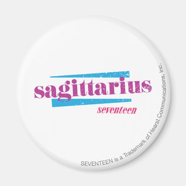 Sagittarius Lila Magnet (Vorne)