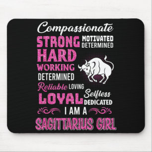 Sagittarius Mädchen Geburtstags-Shirts Lustig Nove Mousepad