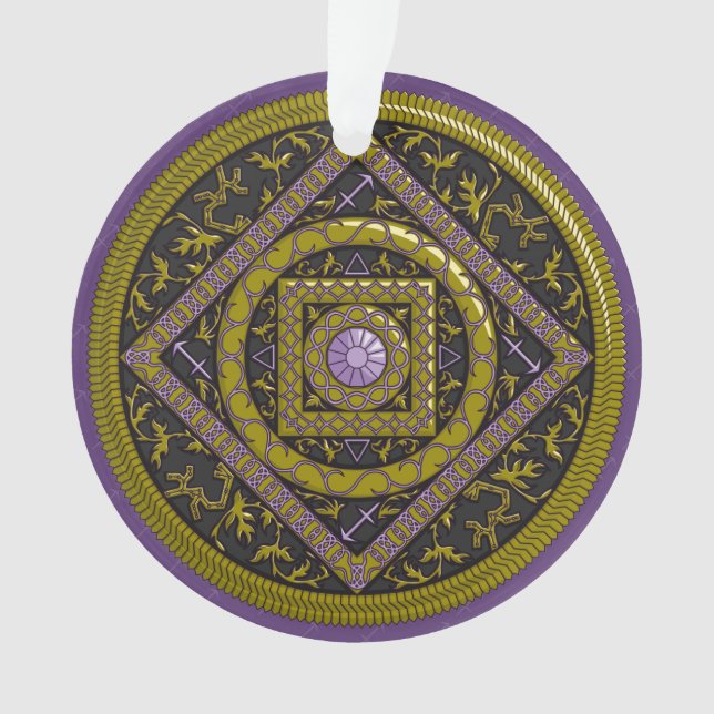 Sagittarius Mandala Acrylschmuck Ornament (Vorderseite)