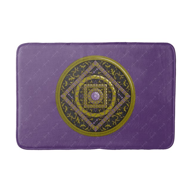 Sagittarius Mandala Bath Mat Badematte (Vorderseite)