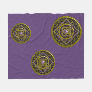 Sagittarius-Mandala-Flauschdecke Fleecedecke