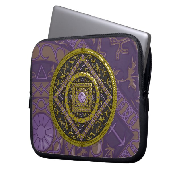 Sagittarius Mandala Laptop Case (Vorderseite Links)