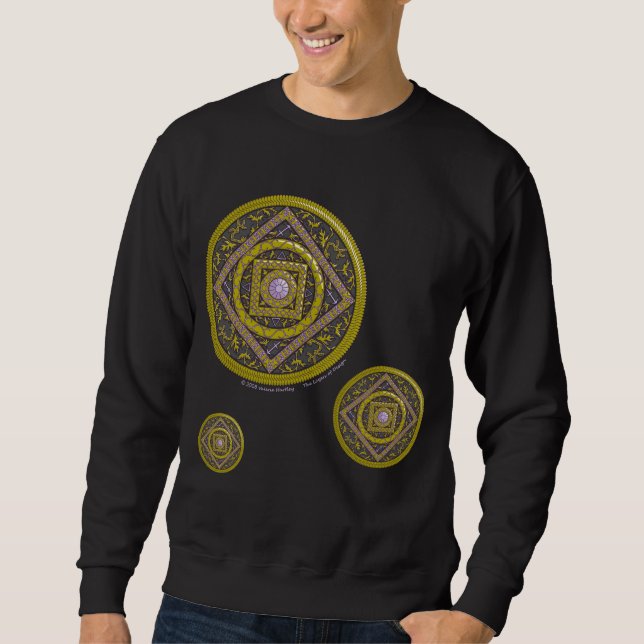 Sagittarius Mandala Men's Dark Shirt (Vorderseite)