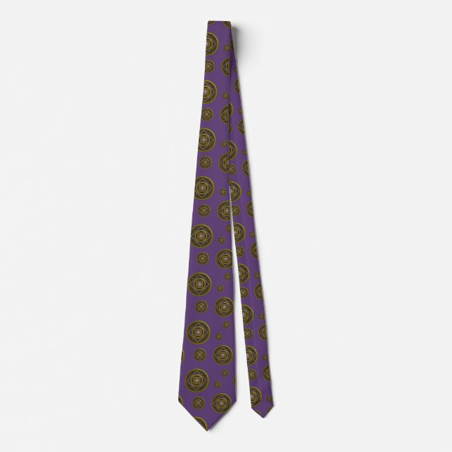 Sagittarius Mandala Men's Neck Tie Krawatte (Vorderseite)