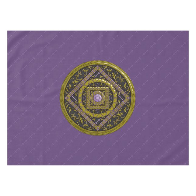 Sagittarius Mandala Tablecloth Tischdecke (Vorderseite (Horizontal))