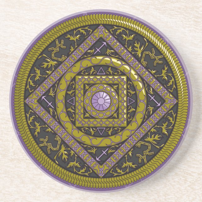 Sagittarius Mandala Untersetzer (Vorne)