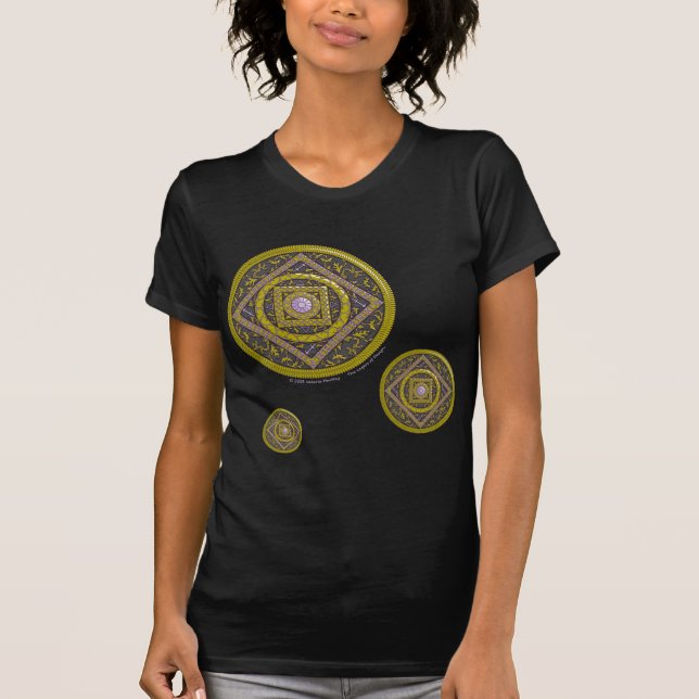 Sagittarius Mandala Women's Dark Shirt (Vorderseite)