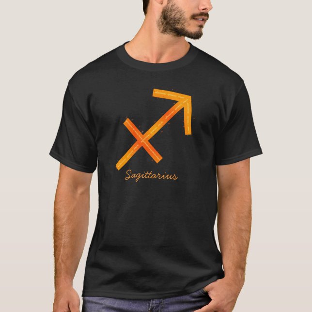 Sagittarius Mens Shirt - Schwarz (Vorderseite)