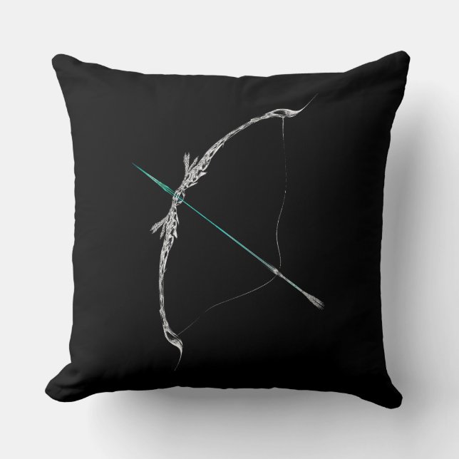 Sagittarius – Minimalist Zodiac Decorative Pillow Kissen (Vorderseite)