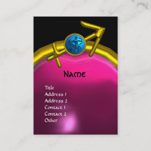 SAGITTARIUS MONOGRAM rosa Amethystblau Visitenkarte